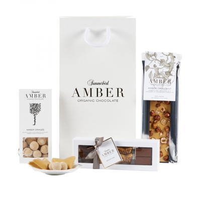 Summerbird Amberholic gift bag, 307g. økologisk chokolade